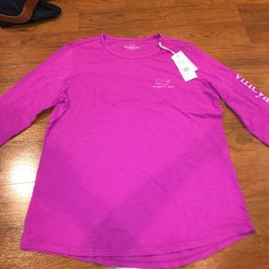 Vineyard Vines Long Sleeve Pink Tee